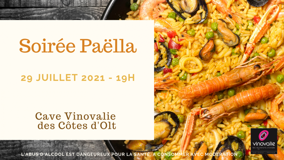 Soirée Paella à la Cave Vinovalie de Parnac