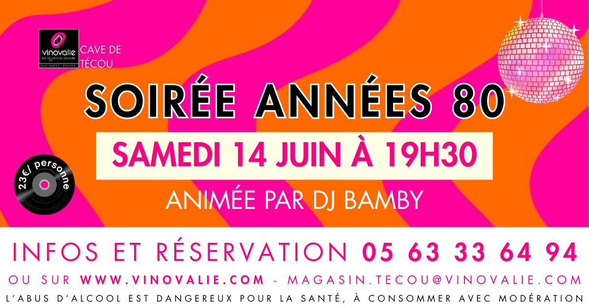 soirée années 80 à técou