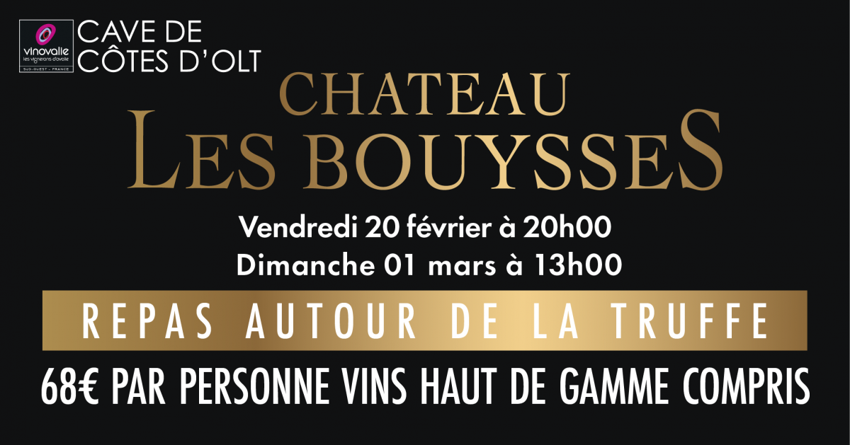 soirée autour de la truffe noire au Chateau Les Bouysses
