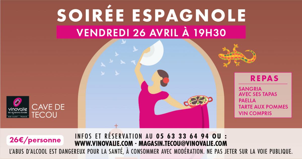 soirée espagnole à la cave de técou