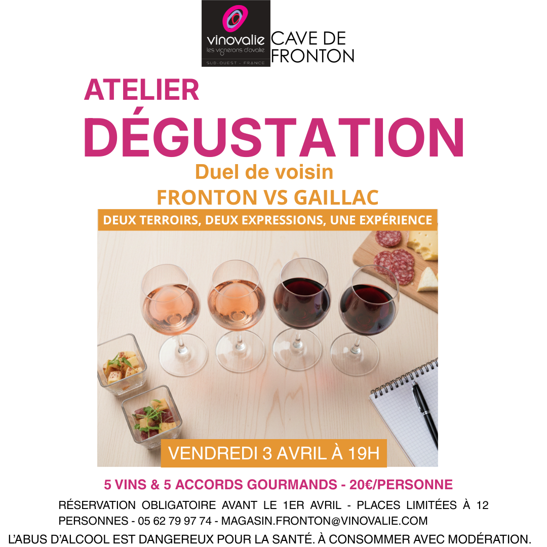 soirée dégustation Fronton vs Gaillac 