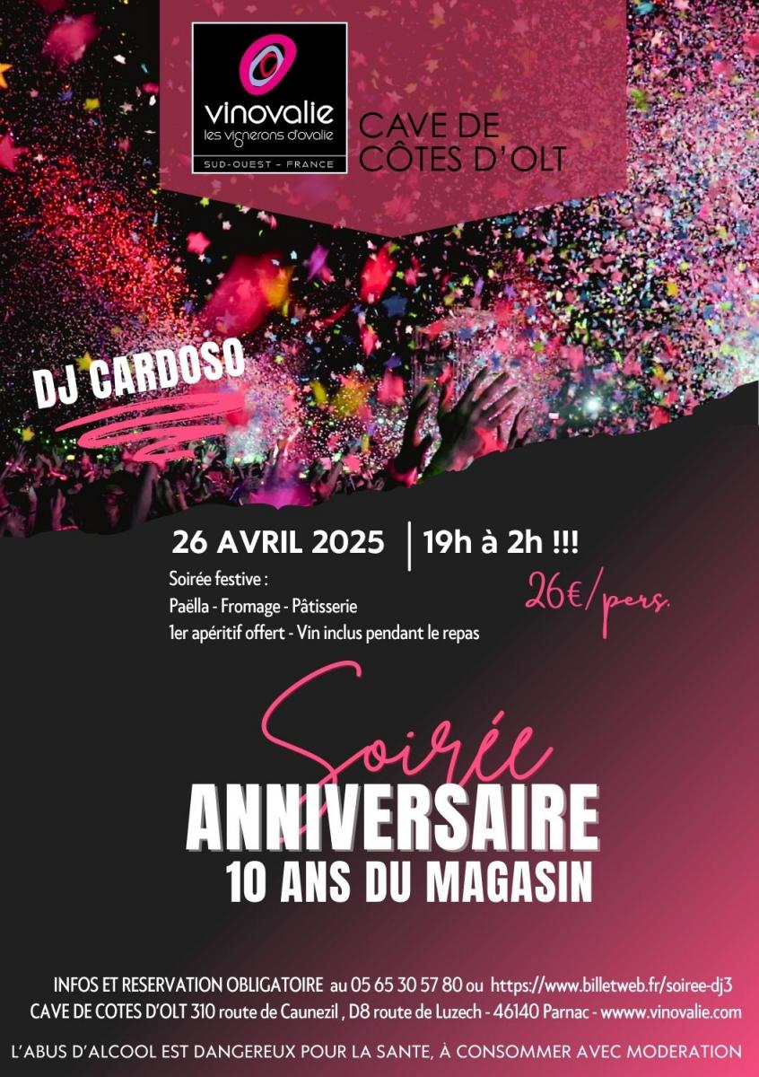 soirée 10 ans de la cave de Parnac