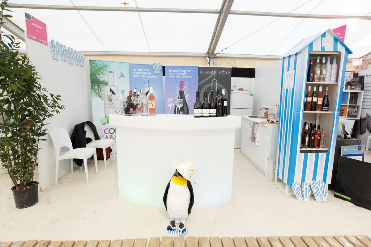 Photo de notre stand au salon des plages